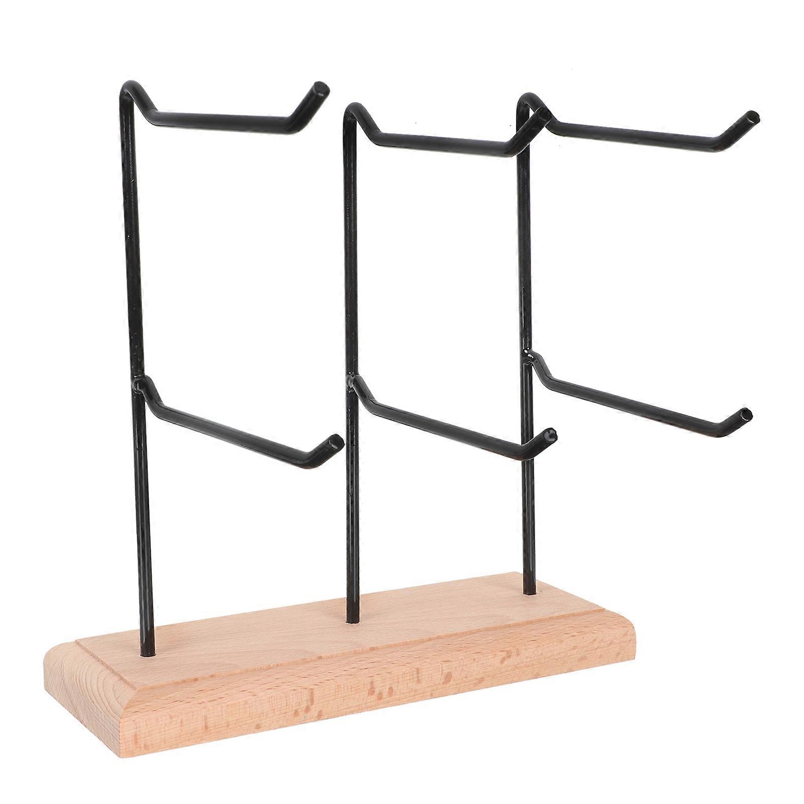 Earrings Stand Wood Jewelry Display Rack for Storage 2Pcs Assorted Color