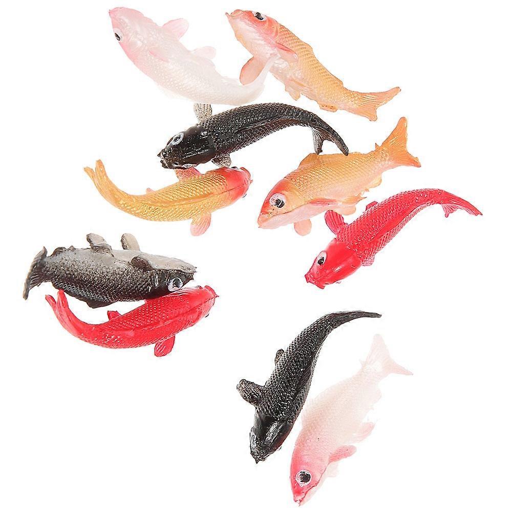 Assorted Color Mini Fish 30Pcs for Plastic Dollhouse Decoration