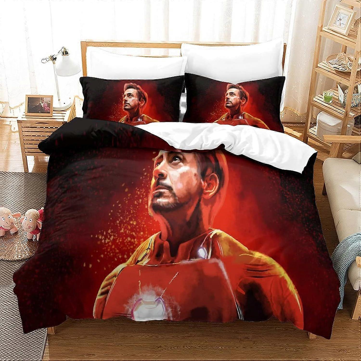 Style293 Iron Man Duvet Cover Super Hero Printed Duvet Cover 140X200CM