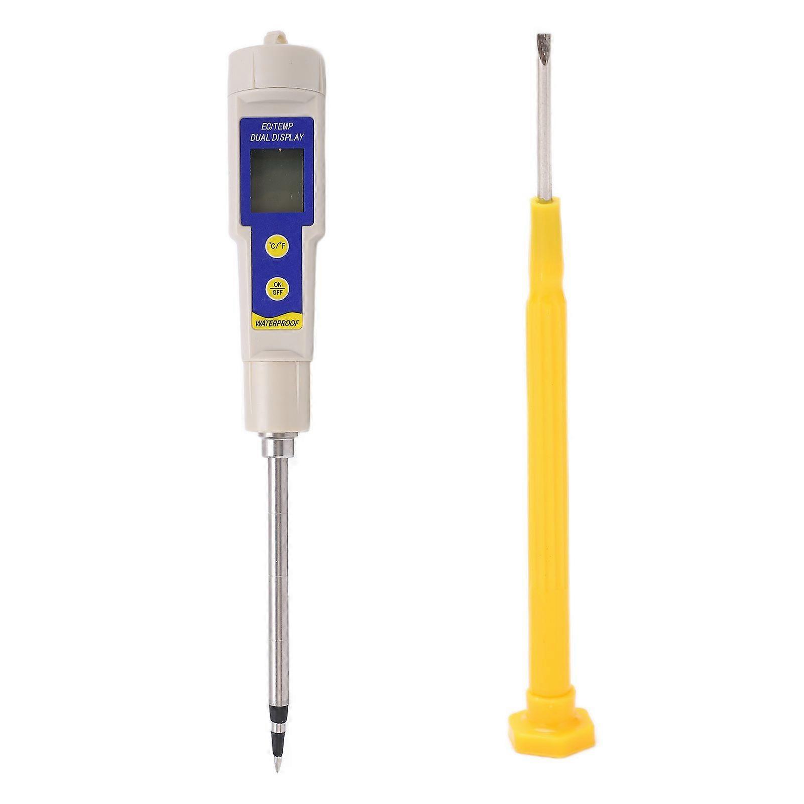 EC315 Portable Soil Tester EC Temperature Meter with LCD Screen / Switch for Gardens Orchards