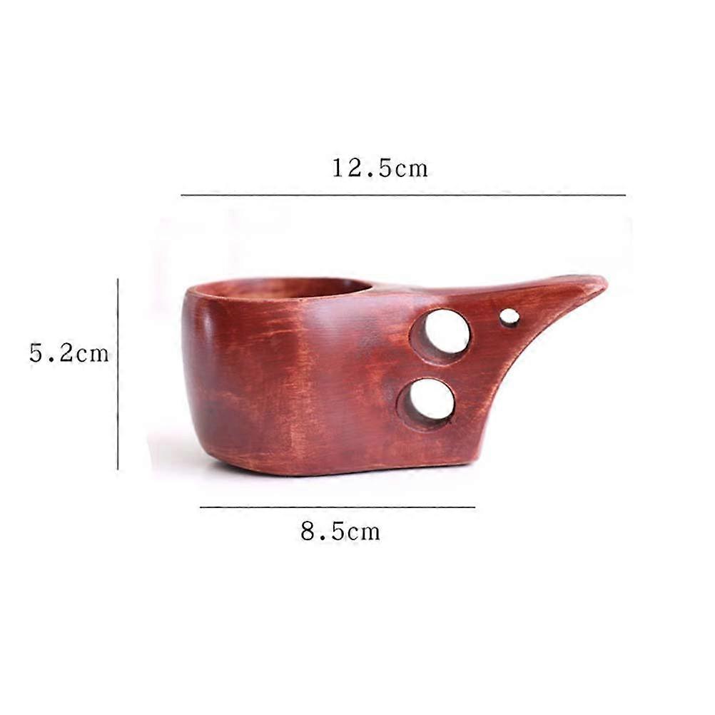 Simple Sugar Jar Wooden Handle Home Decor Holds Cube Sugar Brown 12 5x8 5x5 2cm 1Set
