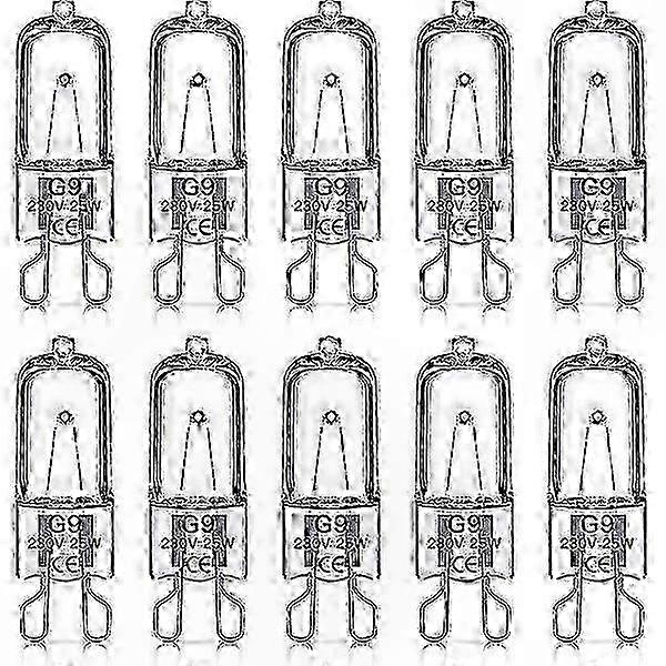 G9 Halogen Bulbs 60W 230V, 10-Pack for Home Lighting