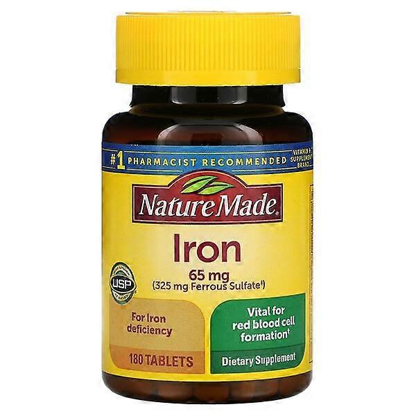 Nature Made, Iron, 65 mg, 180 Tablets