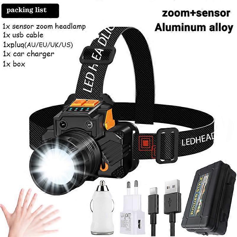 Rechargeable LED Headlamp with 3 Lighting Modes, Adjustable Focus 90�� Tilt,for Camping,Hunting,Fishing, Hiking Outdoor Adventure