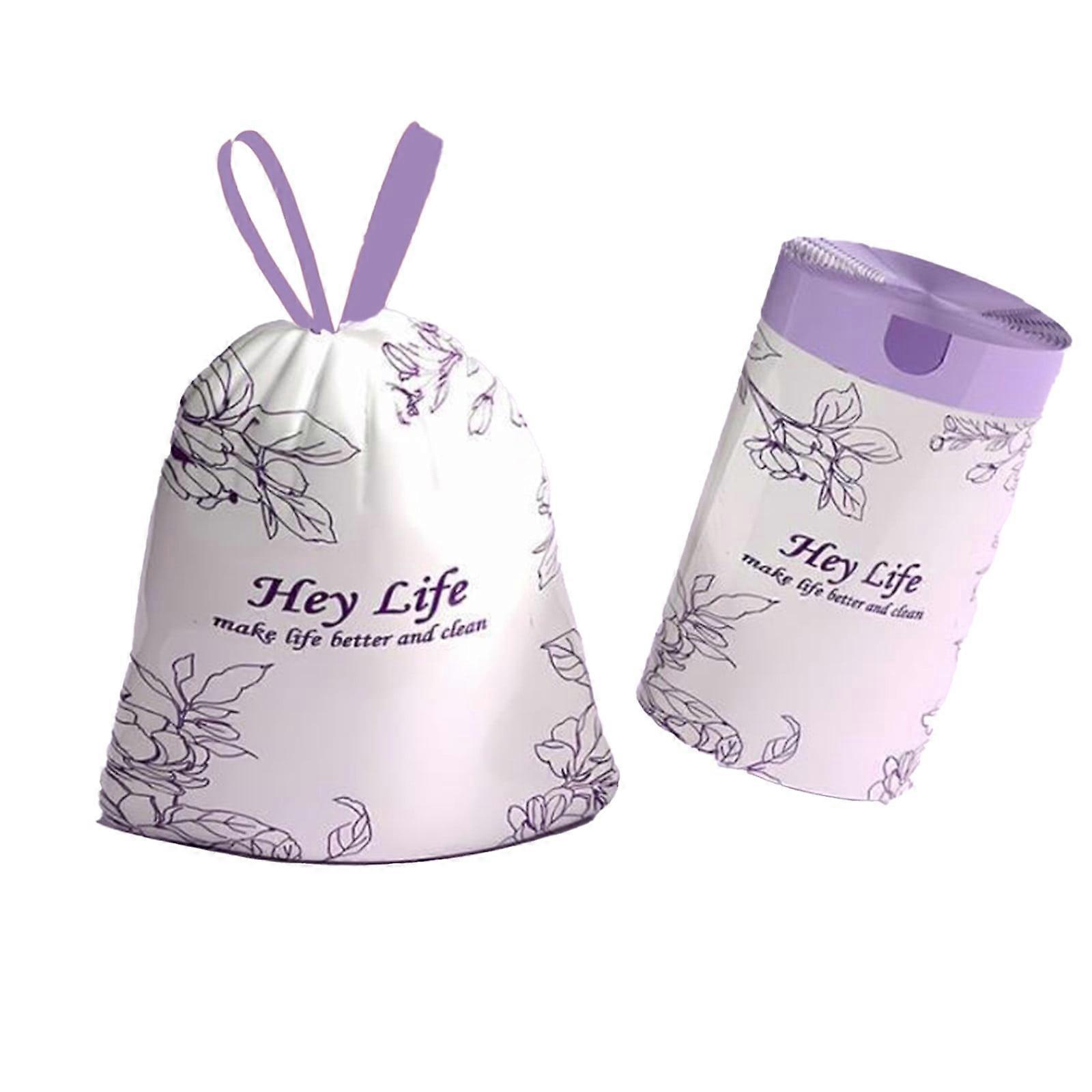 Drawstring Garbage Bag Thickened Extra Thick Not Easy to Break Household Kitchen Printing Large Handheld Garbage Bag