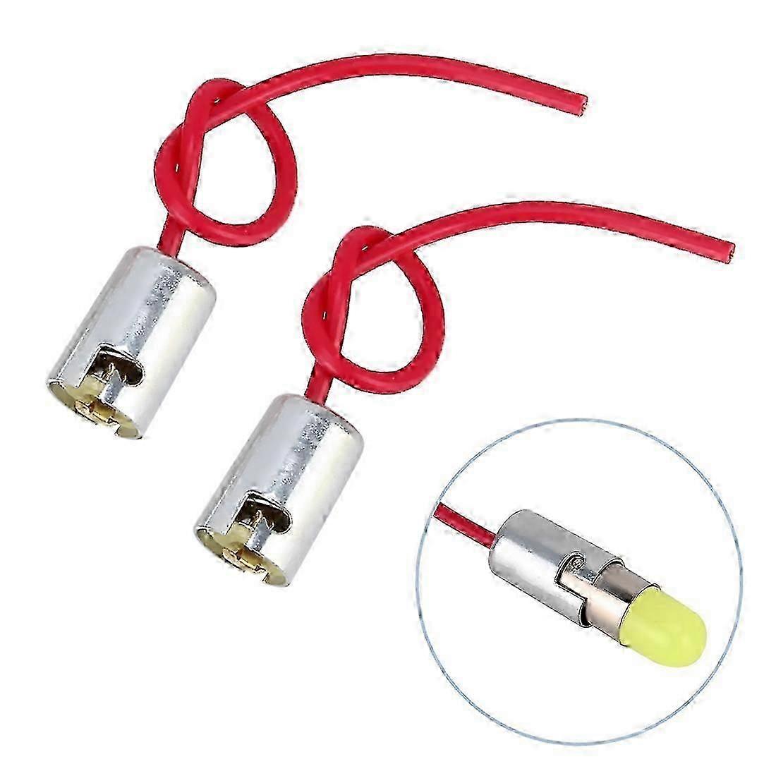 2 PCS BA9S Bulb Socket Holder Base Wire Connector for LED Light Lamp Replacement