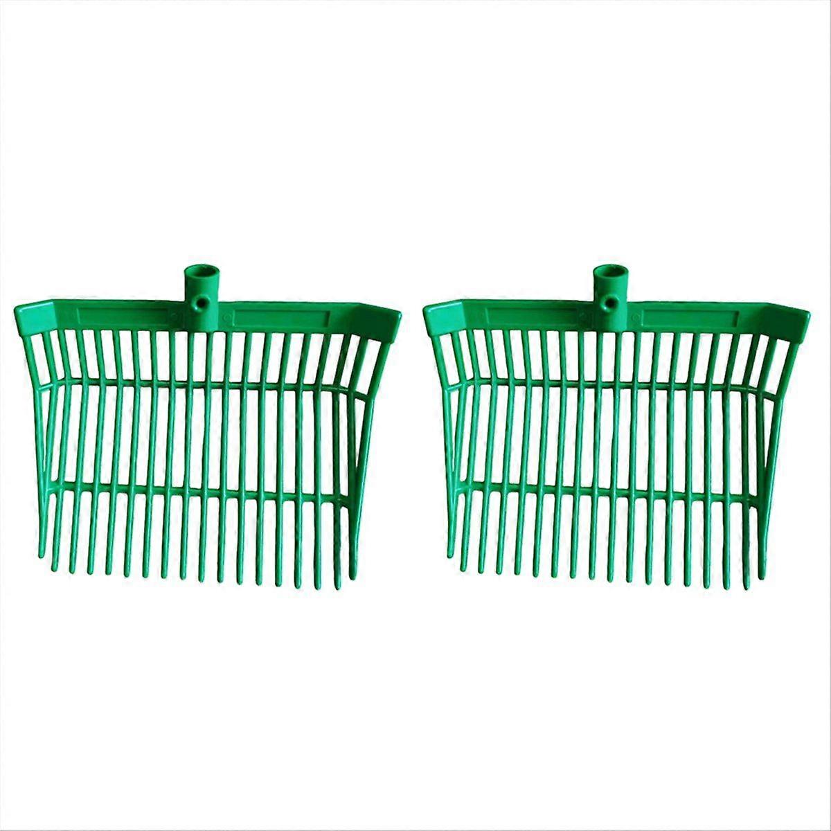 Manure Fork Replacement Head, Pitchfork Head, green,2pcs
