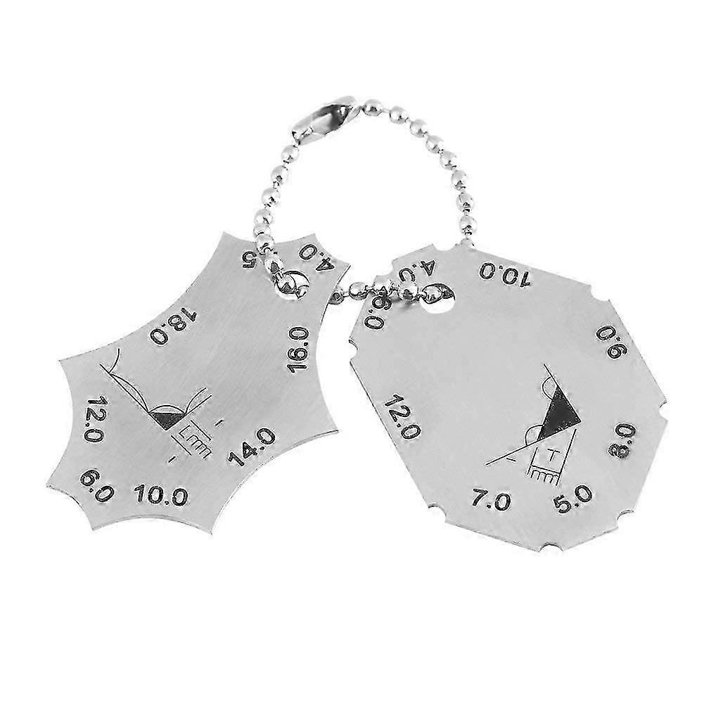 Welding Gauge Two Piece Gauge Metric MM Depth Throat Length Two Piece Gauge