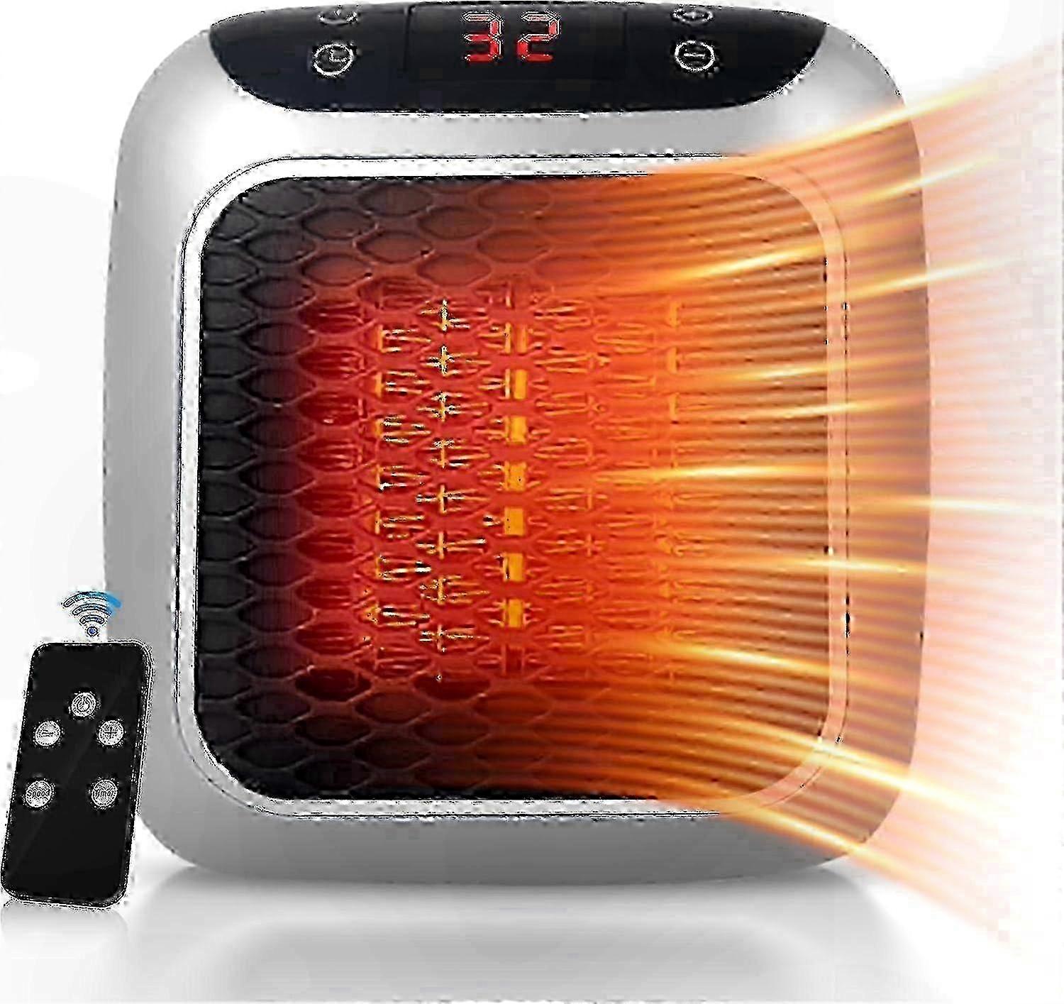 Ceramic Space Heater with Remote Control, Timer Function, LED Screen, and Adjustable Heating Modes