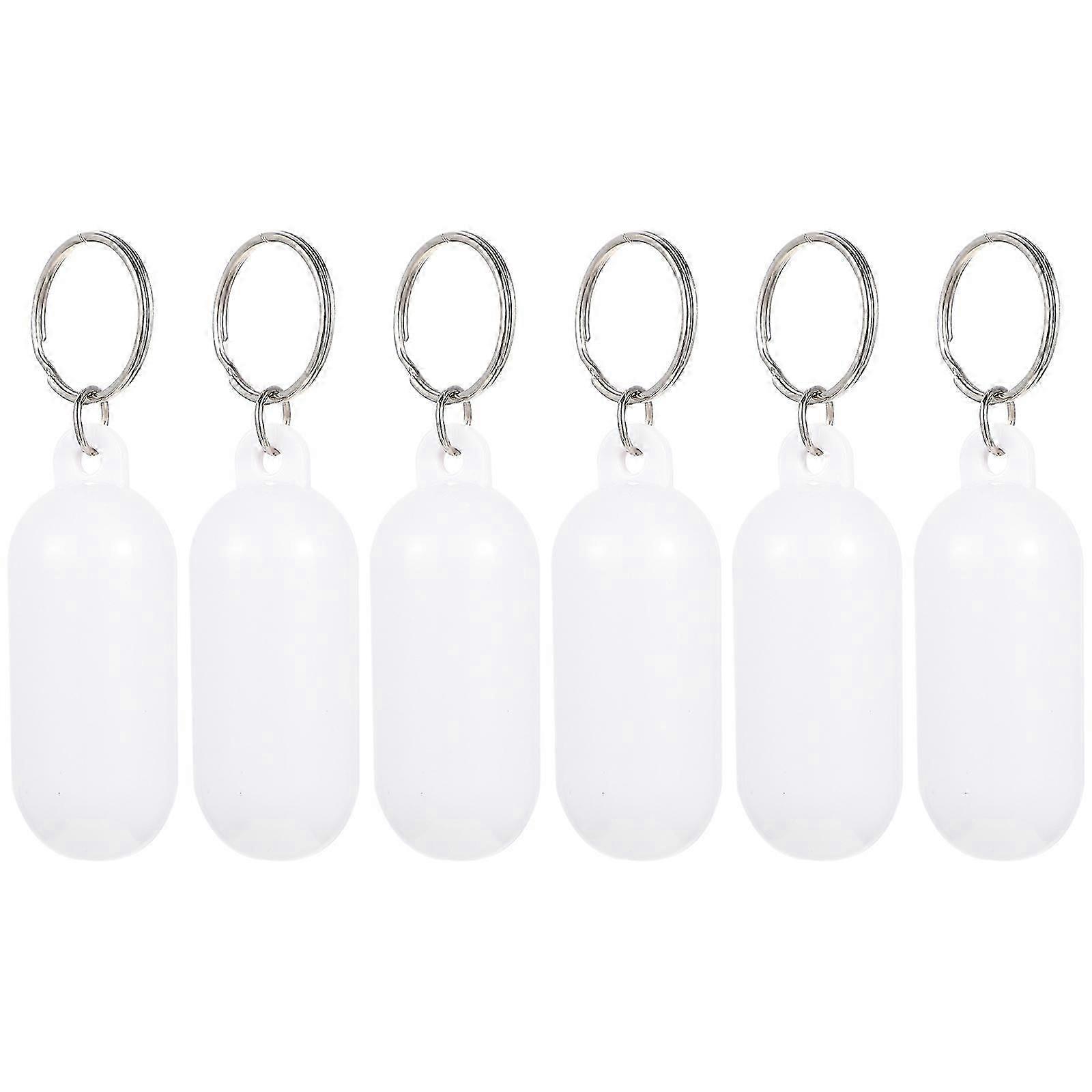 6pcs Float Keychain Pendants Bag Keyrings Backpack Hanging Decors Key Rings
