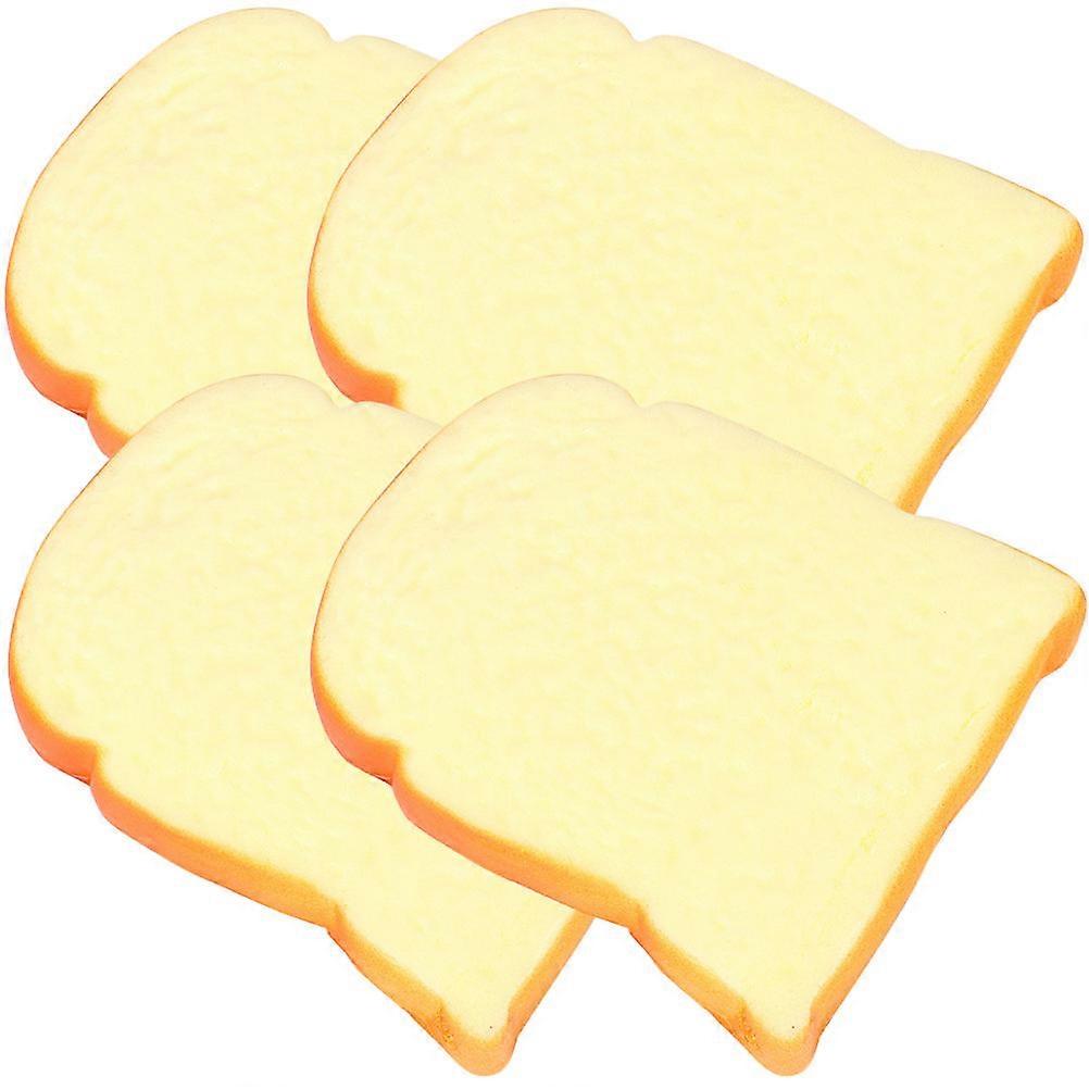Simulation Bread 4Pcs Fake Bread Ornaments Realistic Design Photo Prop Home Decoration Size 12.5x10.5cm