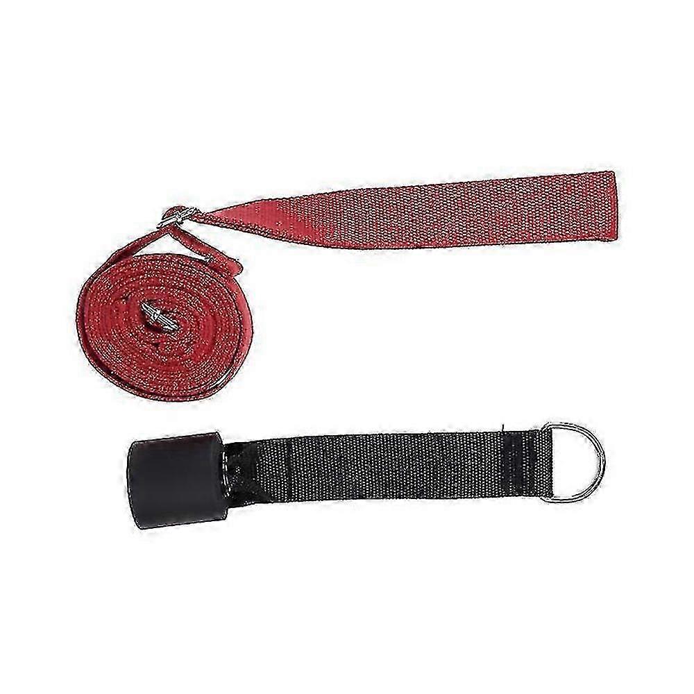 دائم اليوغا حزام القطن ممارسة الأشرطة لليوغا تمتد اللياقة البدنية العامة (أحمر)