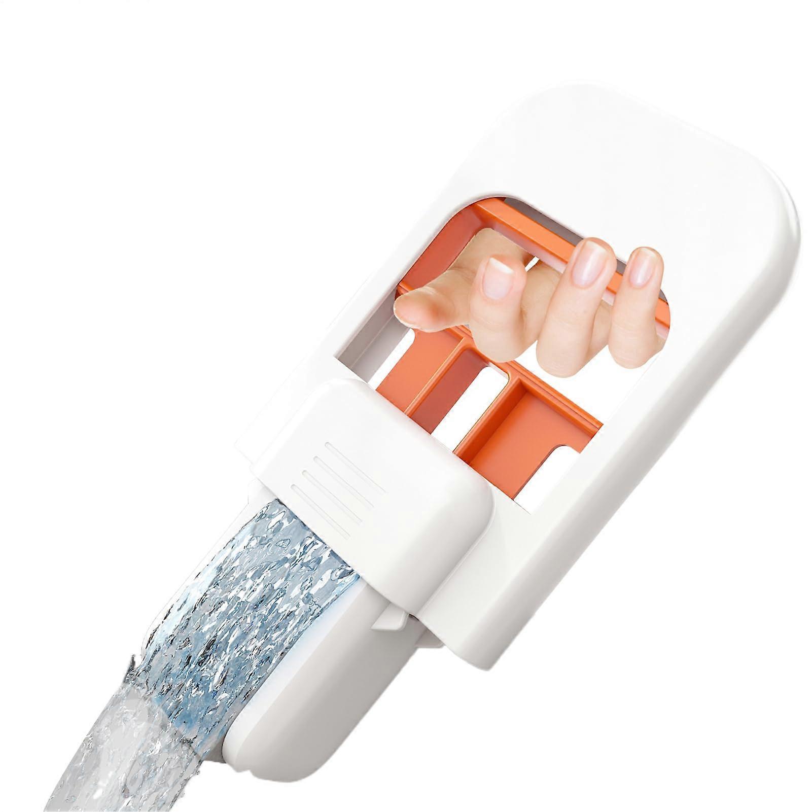 Mini Mop SelfSqueeze Floor Cleaner, Narrow Space Handheld Mop, Orange, With 1 Sponge Head