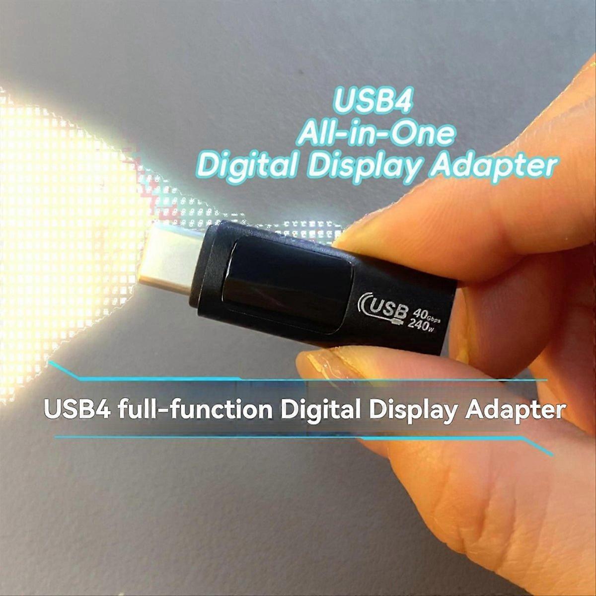 USB C OTG Adapter Type C To USB Type-C 40Gbps 240W Adapter Slate Gray