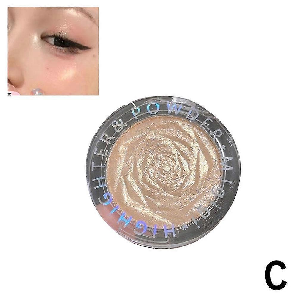3-Color Highlighter Powder Palette Natural Glow For All Skin Tones Face Contour