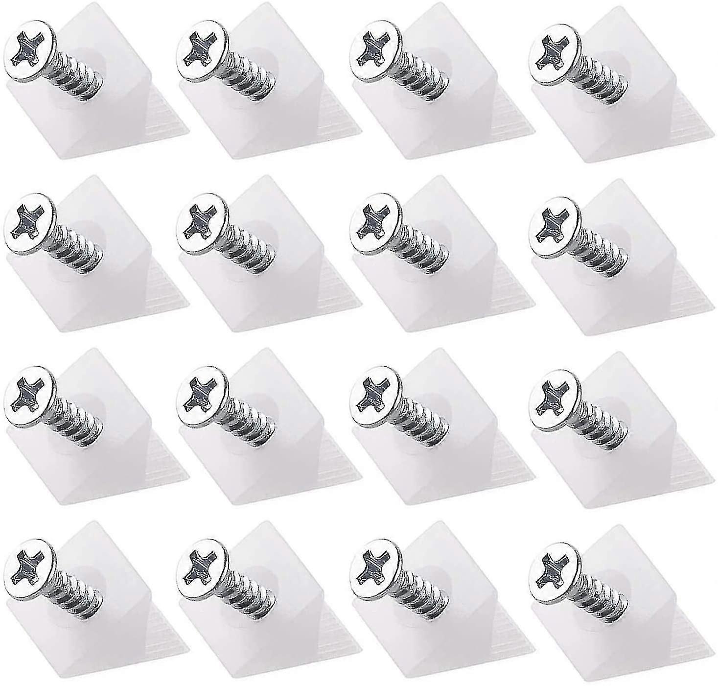 100pcs Drawer Supports Drawer Bottom Sagging Repair Fix Kit Furniture Chest Mending Wedges Plastic Angle Bracket With Matching Screws