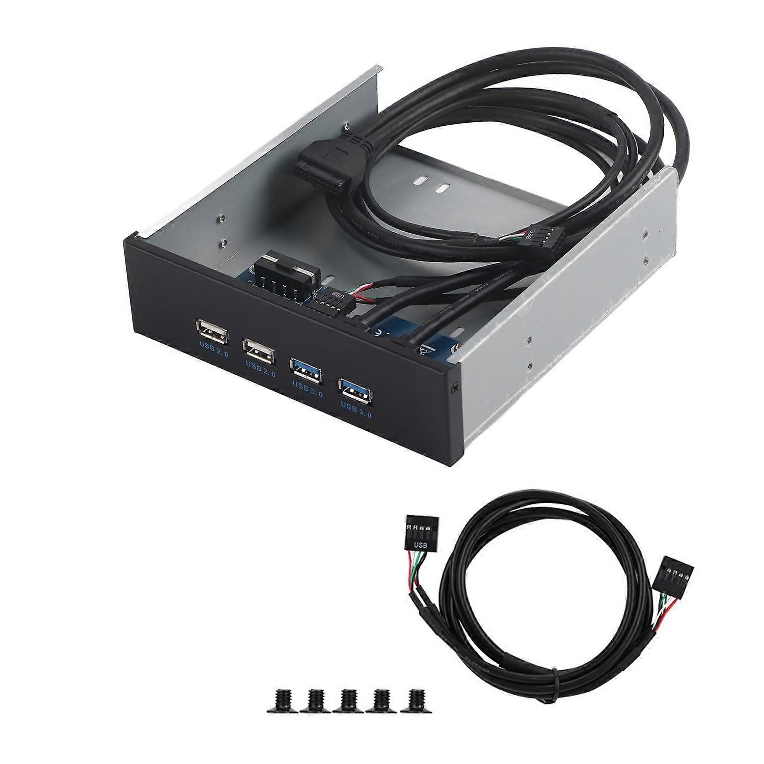 2 Port USB3.0 + 2 Port USB2.0 HUB Expansion Floppy Drive Front Panel