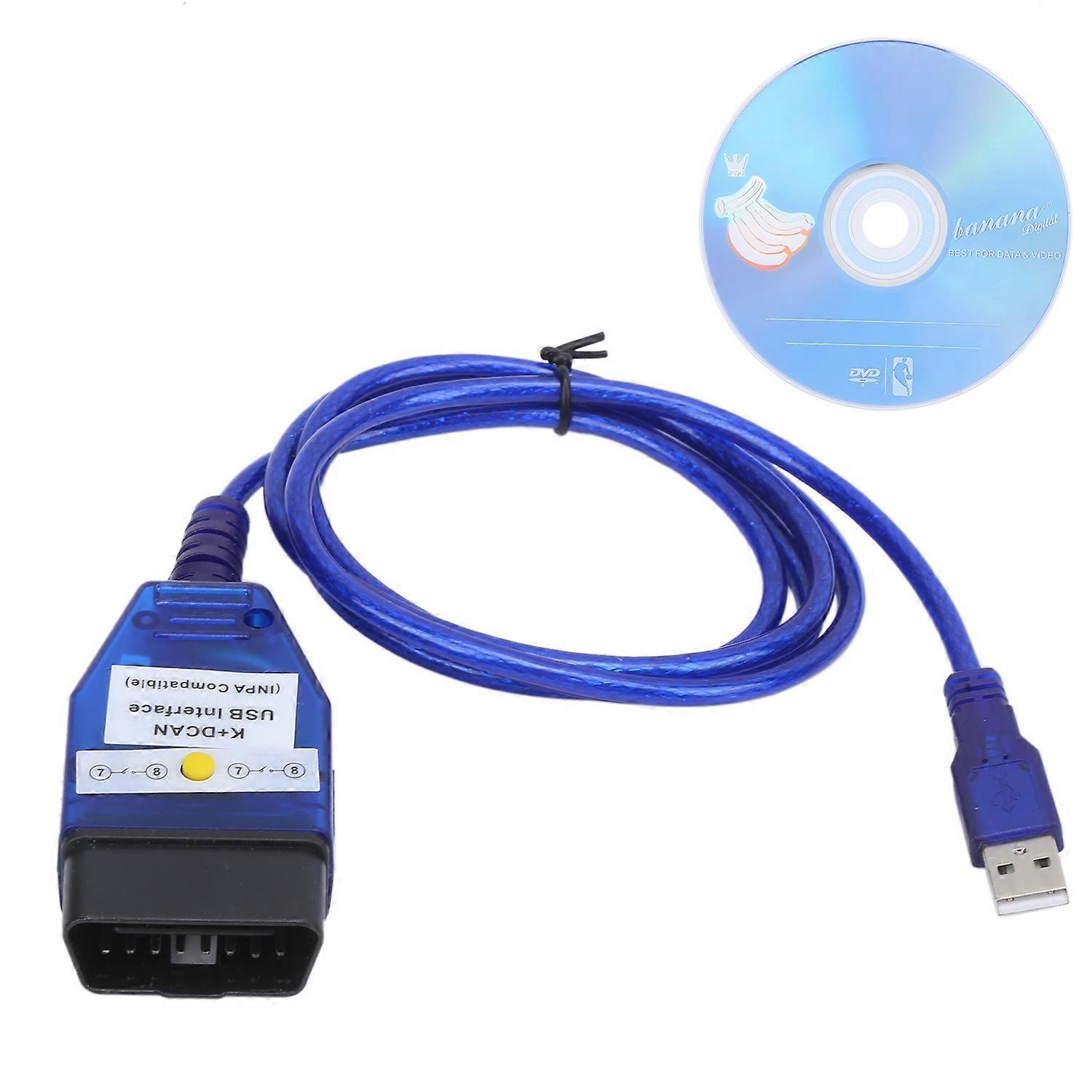Diagnostic Cable with CD for INPA K+CAN K+DCAN Replacement for 1 Series E81 E82 E83 E87 E88 20042011