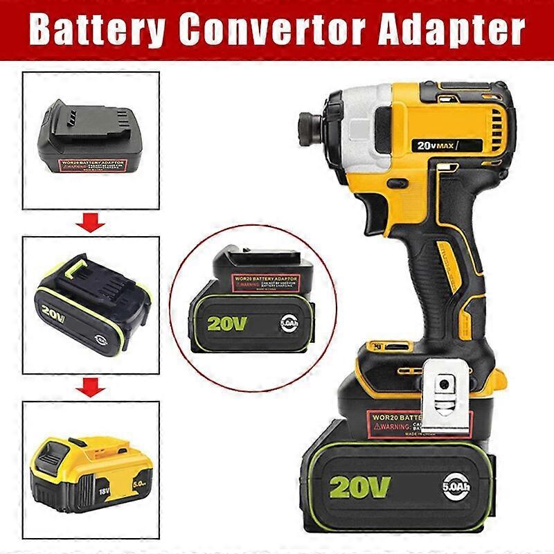 Battery Adapter Converter for Worx 20V 5Pin Battery To for Dewalt 18V Power tool