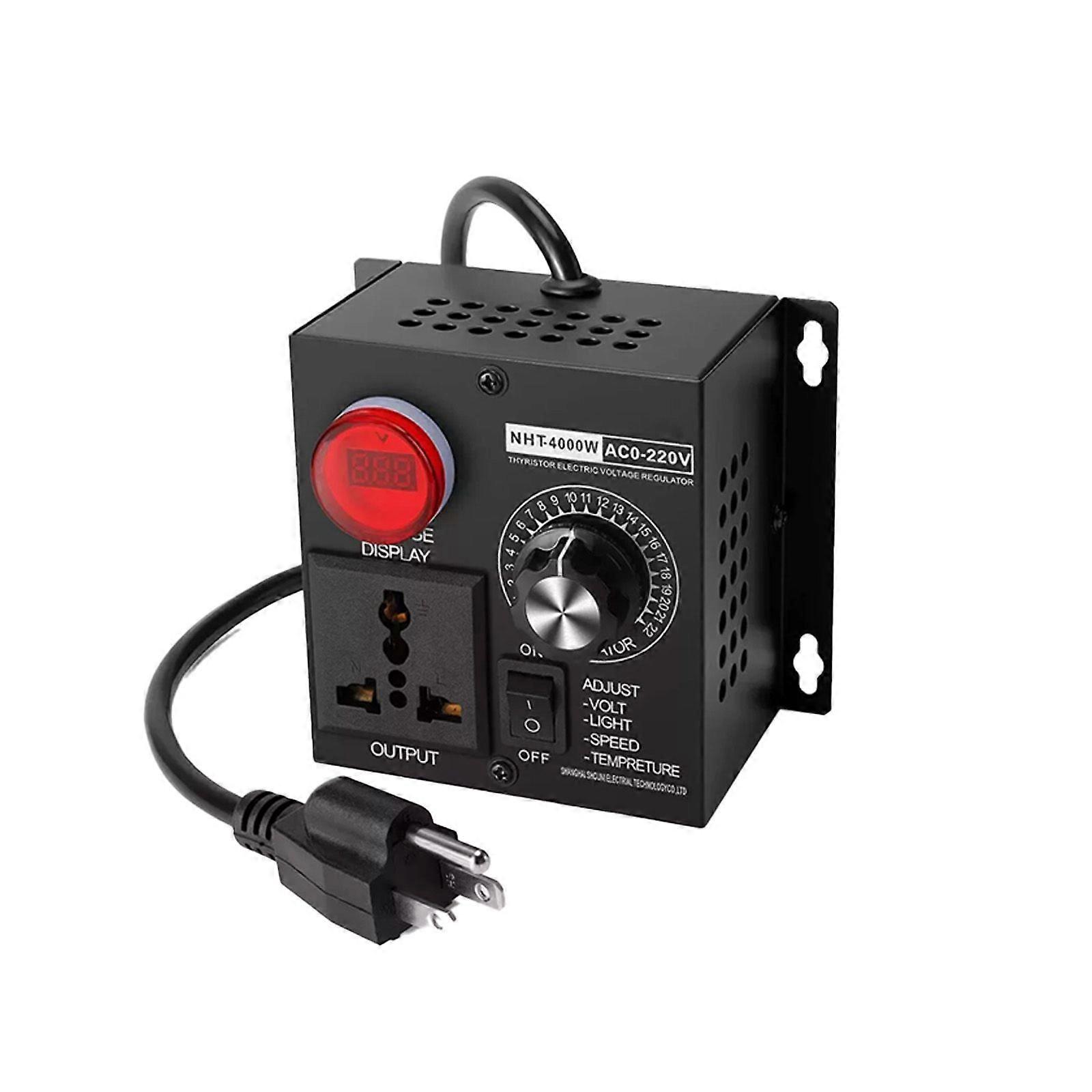 4000W AC 220V SCR Motor Speed Controller Volt Thermostat Regulator Dimmer