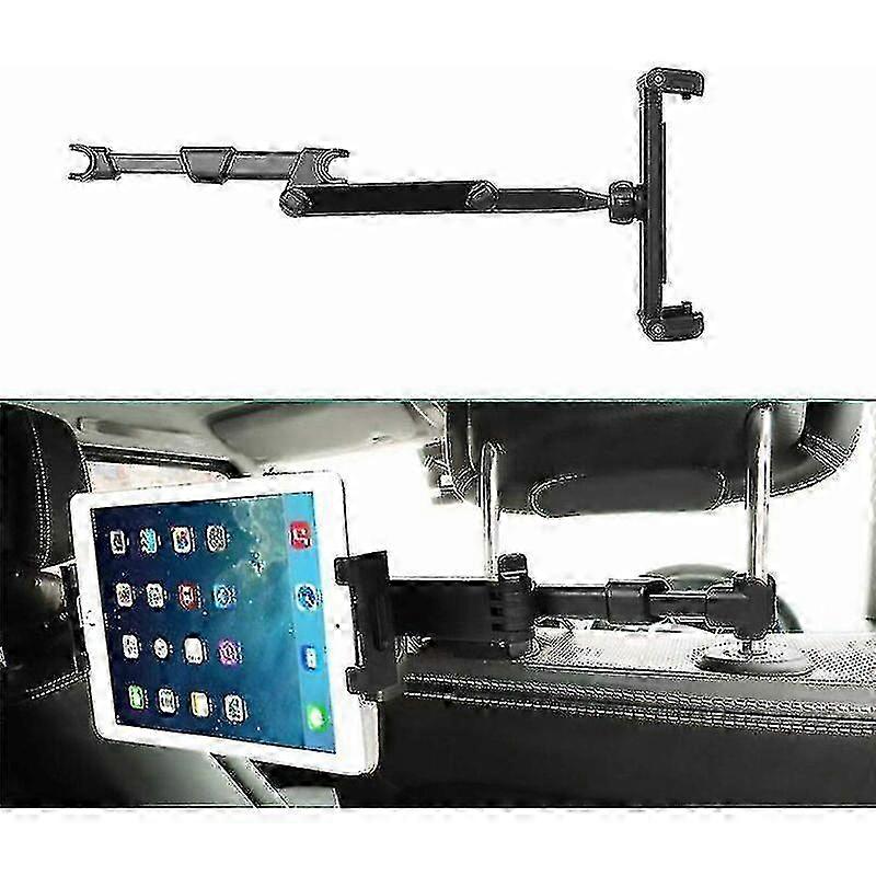 Universal Extendable Car Headrest Tablet Holder for Mobile Phones and Tablets between 4.7 and 12.9 Inches, Suitable for Various Brands
