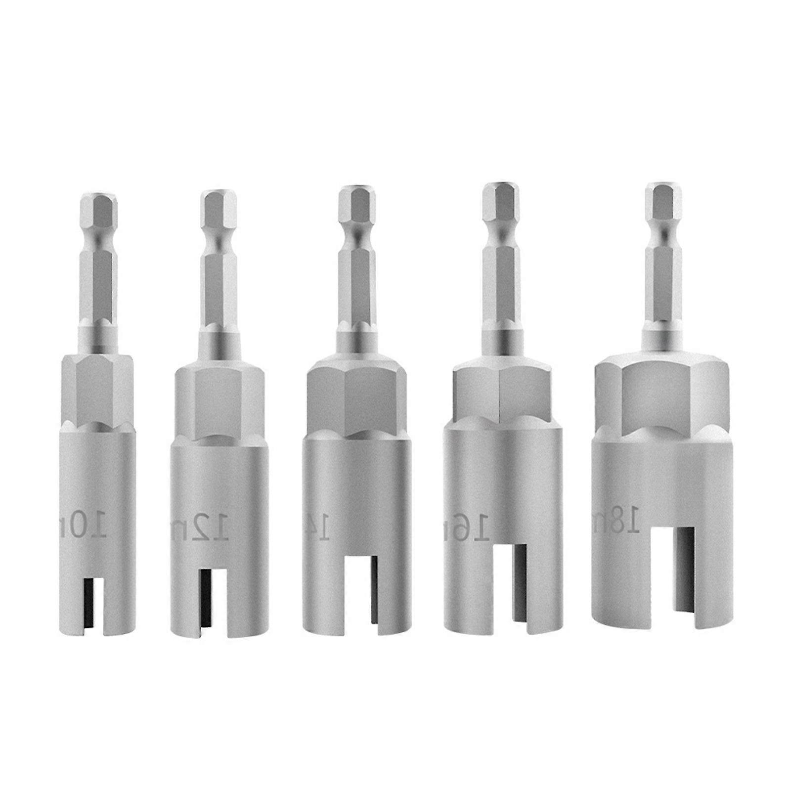 5 Piece Ergonomic Butterfly Nut Socket Wrench Kit Featuring Fast Release Design Suitable For Enhancing Work Efficiency Multicolor