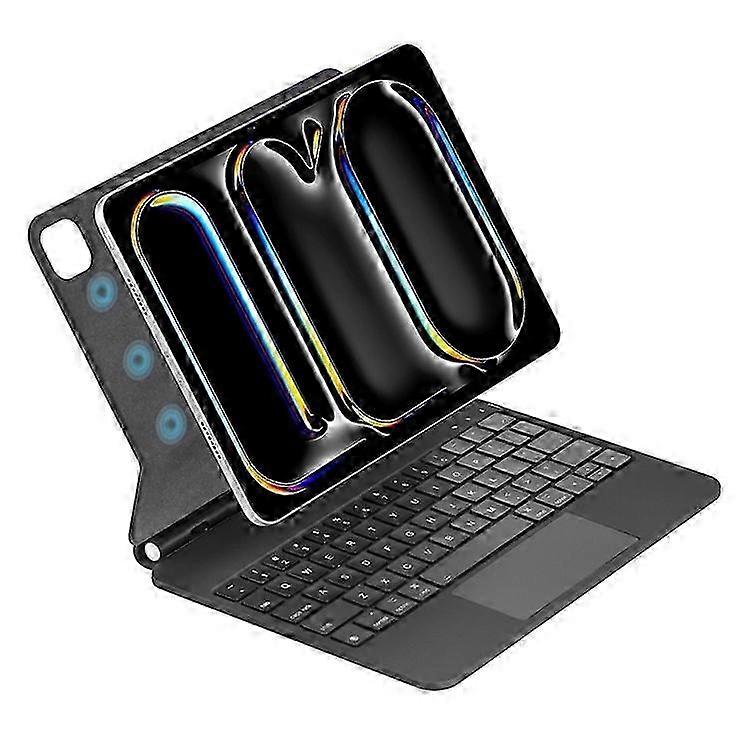25-26 WIWU MK-002 Compatible For iPad Pro 11 (2024) Bluetooth Keyboard Case Leather Protective Cover Magic Keyboard