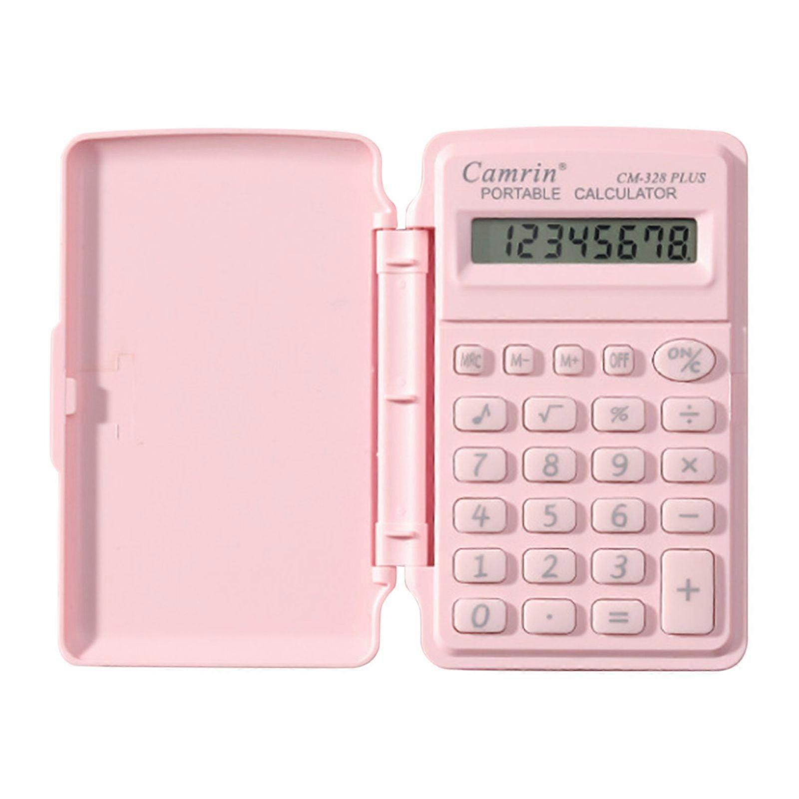 YiFudd Mini Scientific Calculator High Beauty Student Candy Color Computer Small Portable Flip Counter