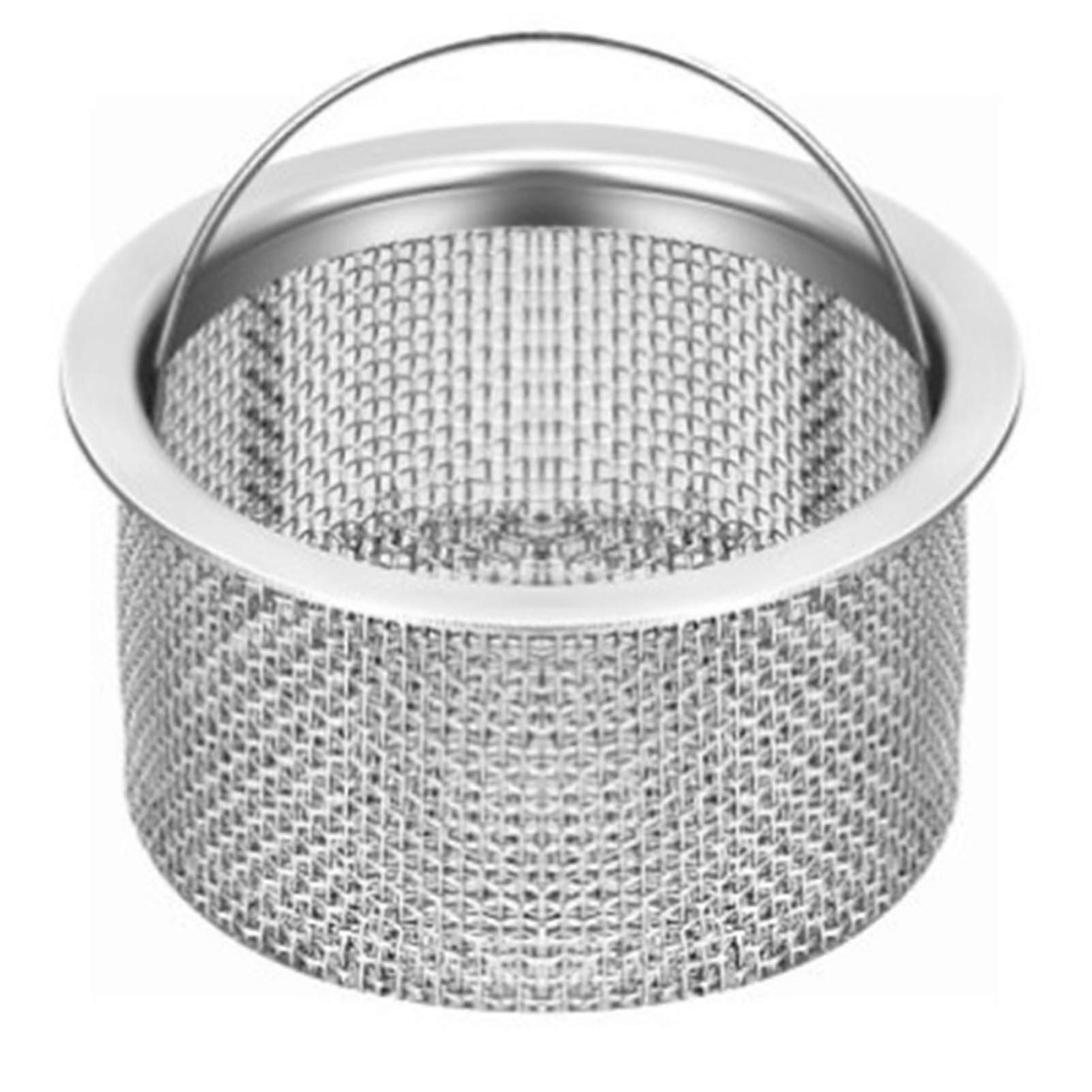 Universal Sink Strainer Stainless Steel Drain Filter Replacement With Handle
