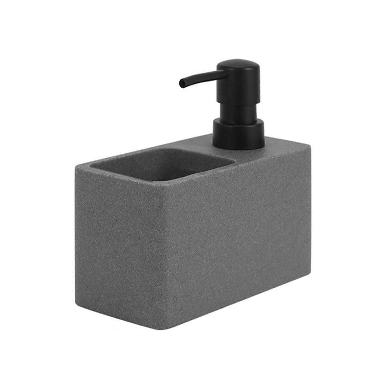 Soap Dispenser for Kitchen Counter or Wall Mount, Gray EasyClean Modern Liquid Pump
