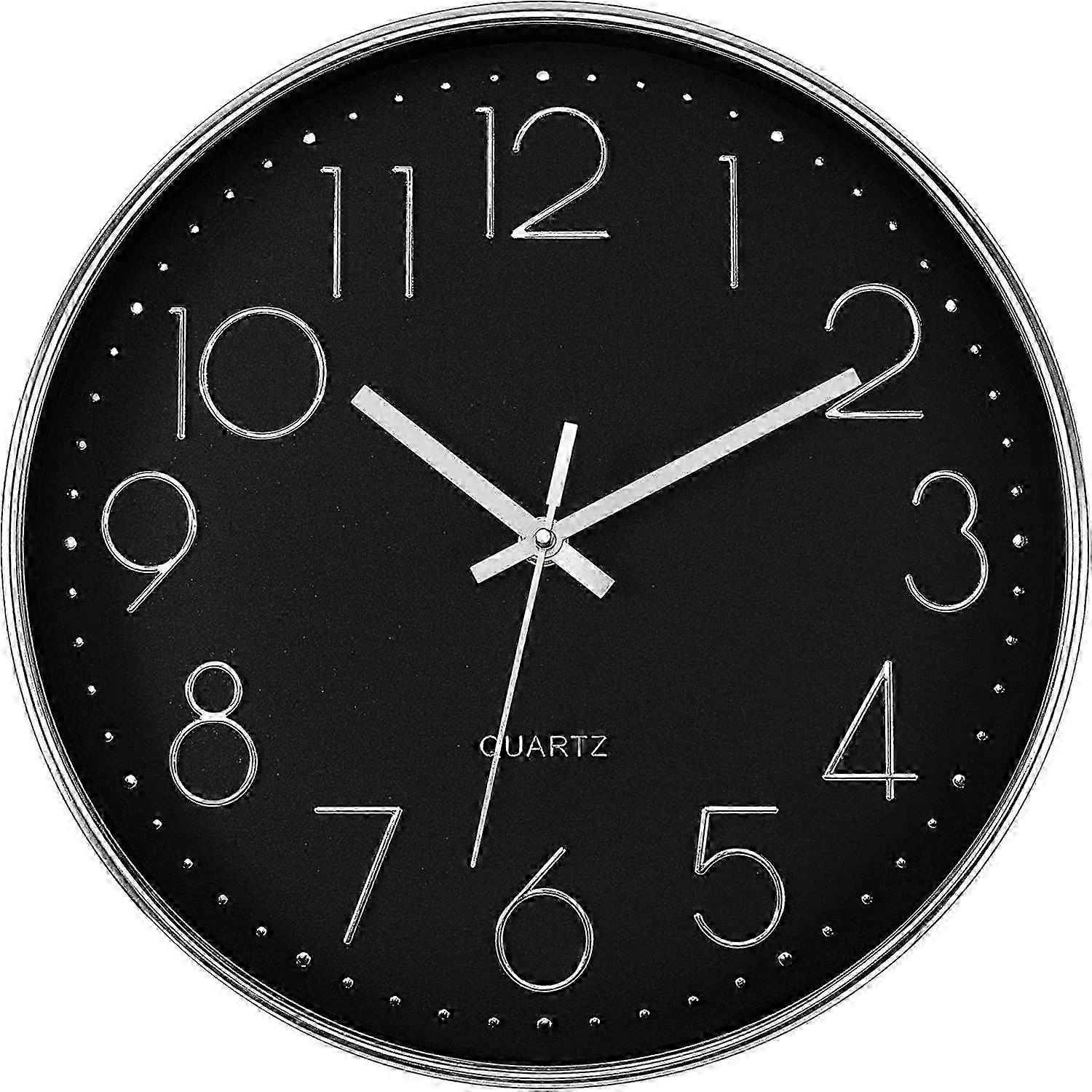 12インチの静音で時を刻まない丸い壁掛け時計、モダンなローズゴールド、ヨーロッパの装飾