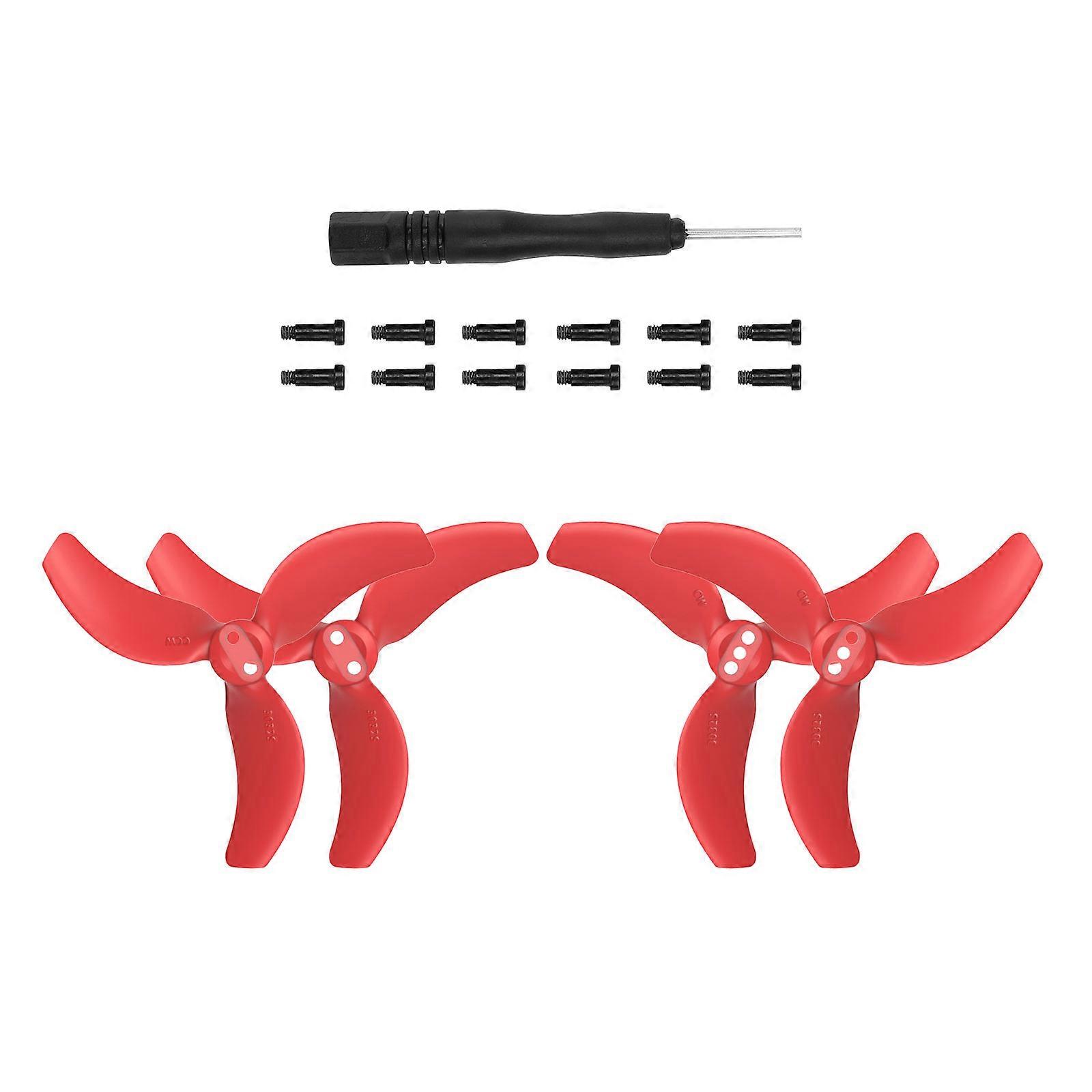 Propellers for Avata 2 Drones Access for Avata 2 Drones Bladee Spare Part Replacement Propellers 4PCS  Red