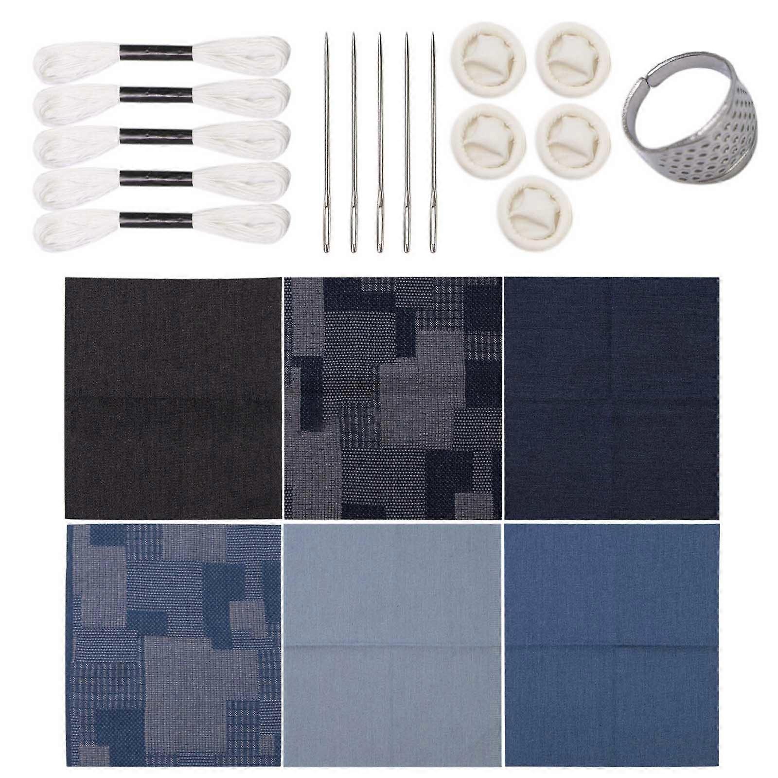 Needlework Fabric Embroidery Thread Needle Embroidery Pattern Transfer Paper Set for Craft Project Clothing Making Multicolor