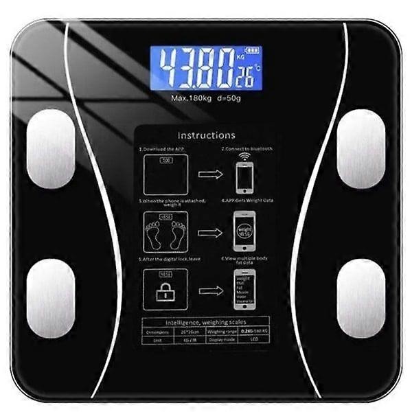 Smart Bathroom Scale with Body Analysis Black