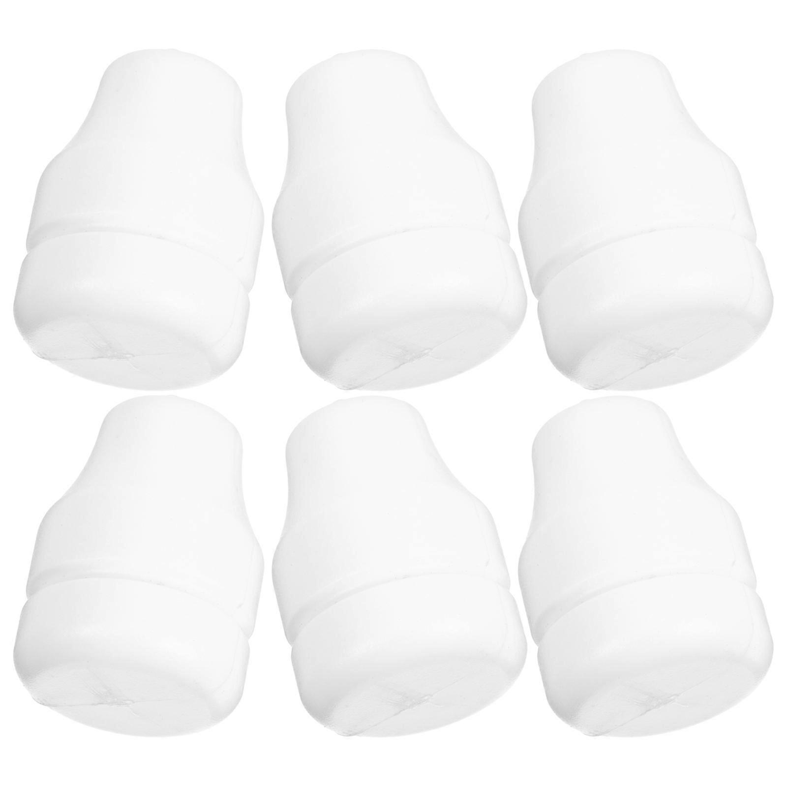 Wooden Cord Pull Knobs with FourHole Design for Decoration White Stylish 12 Pieces