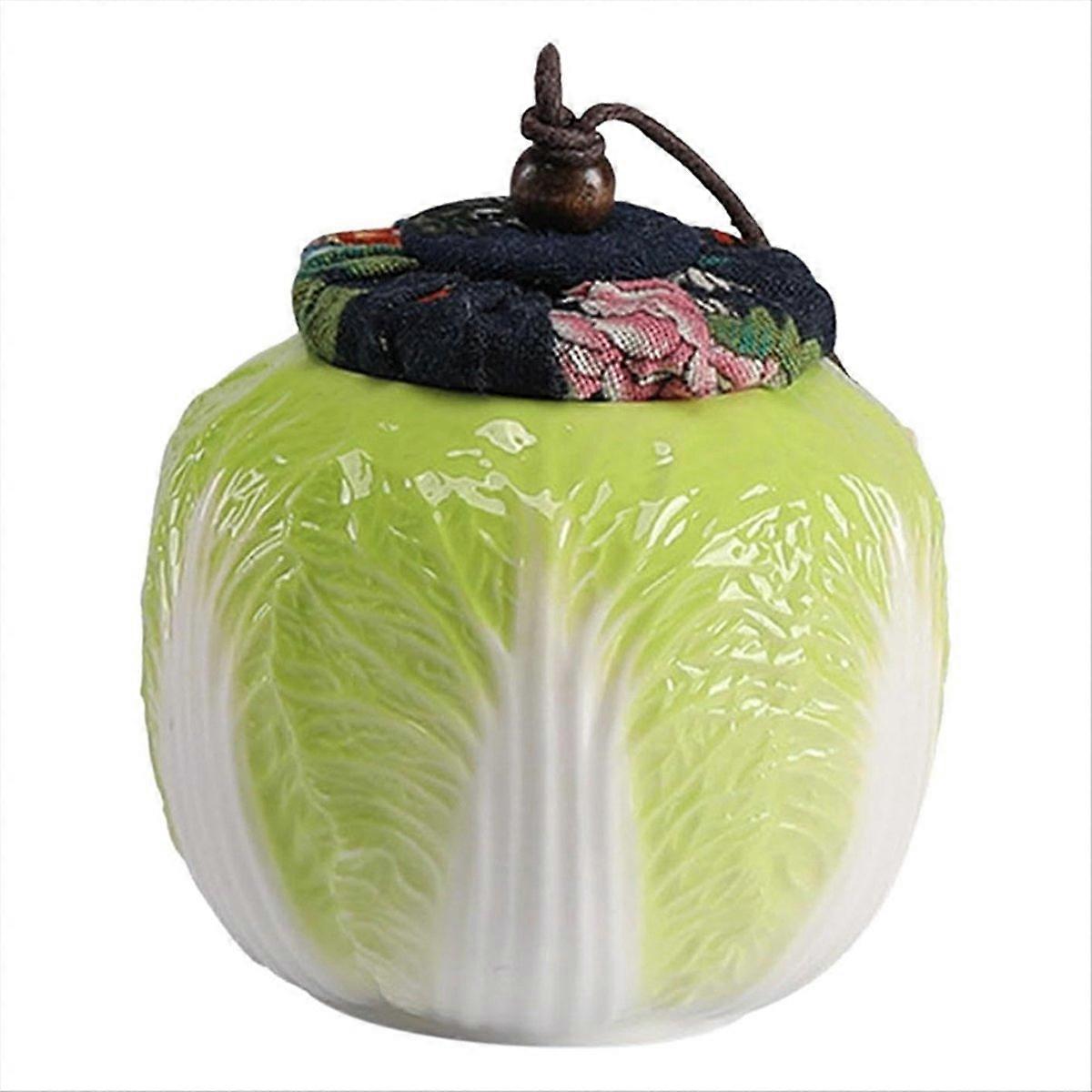 Ceramic Tea Jar Storage Canister with Lid Organizer