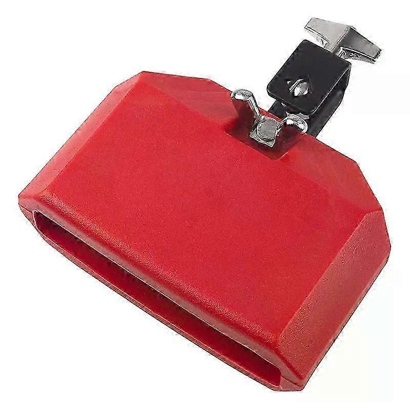 5 Inch Jam Block Plastic Musical Percussion Block Compatible with Latin Drum Instrument (Red)