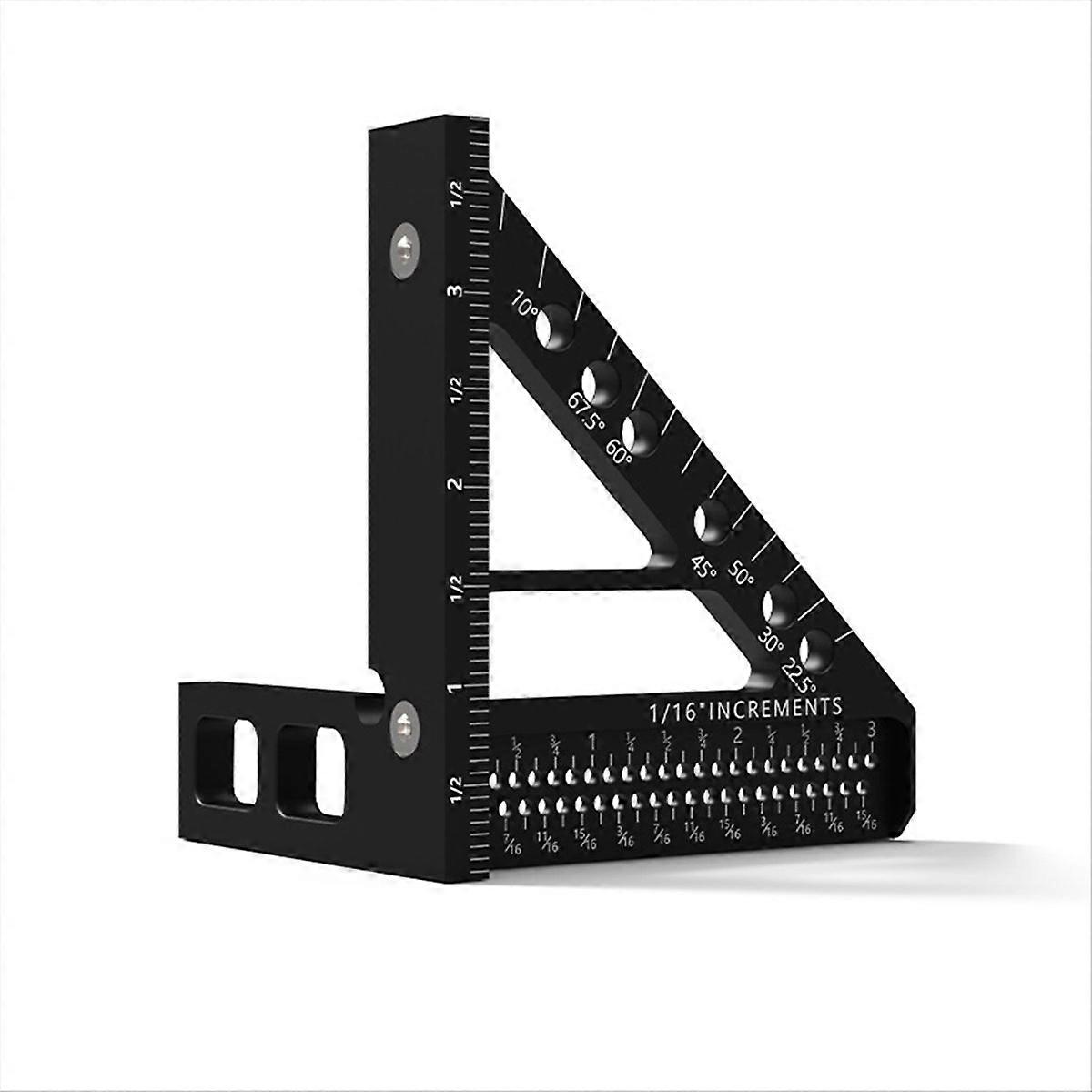 Triangle Hole Ruler High Precision Woodworking Angle Ruler-Inch