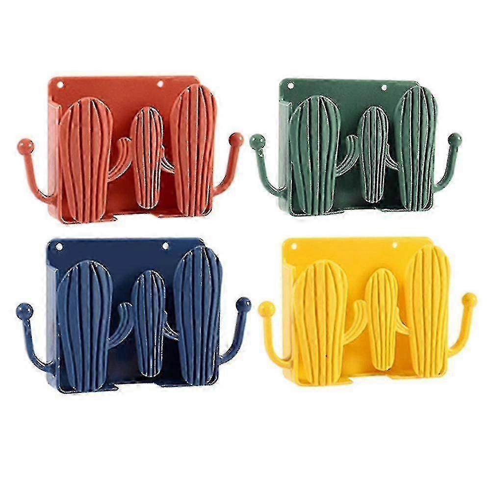 4pc/set Plastic Storage Box, Remote Control Mobile Phone Plug Holder