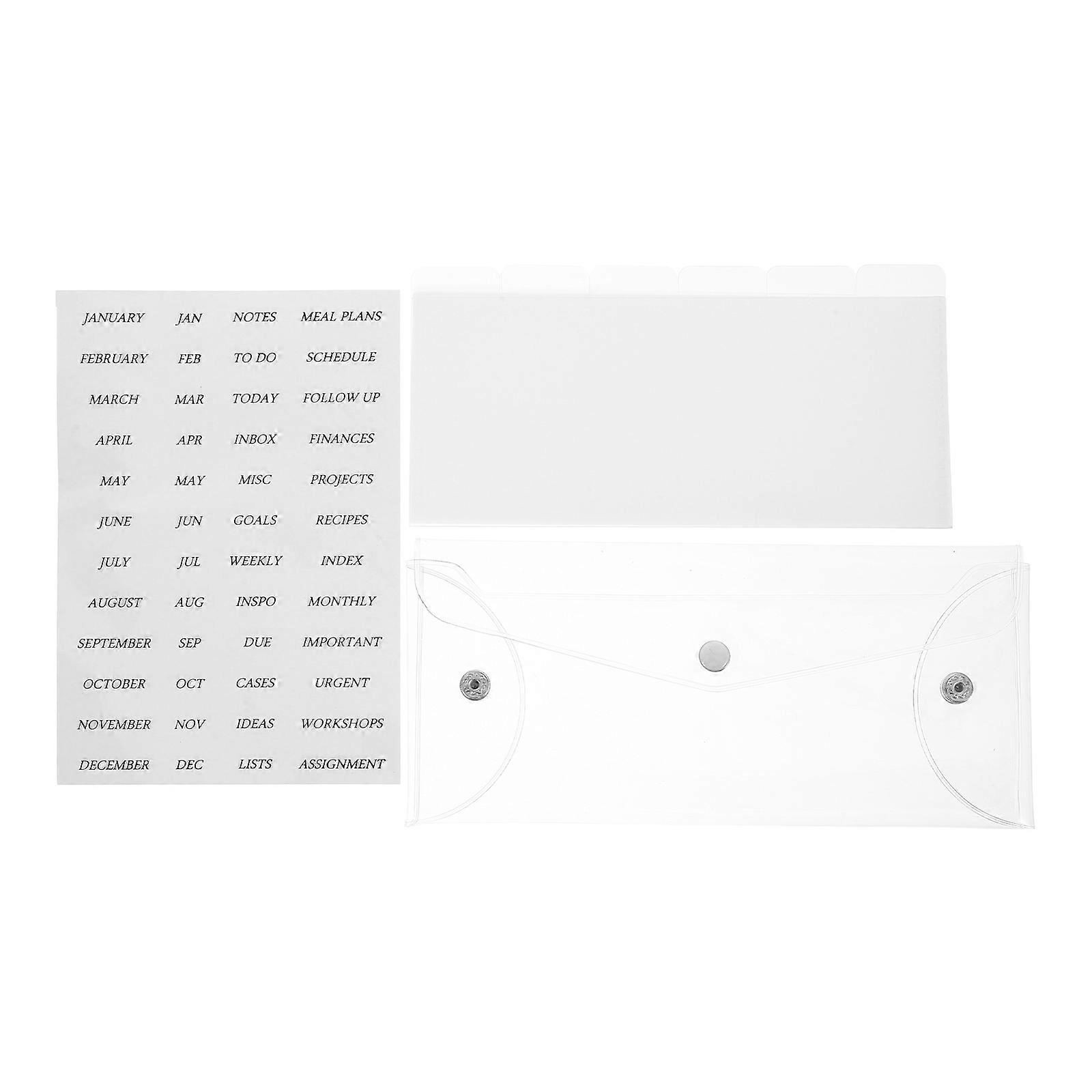 Cash Organization Wallet Pouches 1 Set Practical Design For Budgeting Individuals With Rectangular Shape And Clear Cover