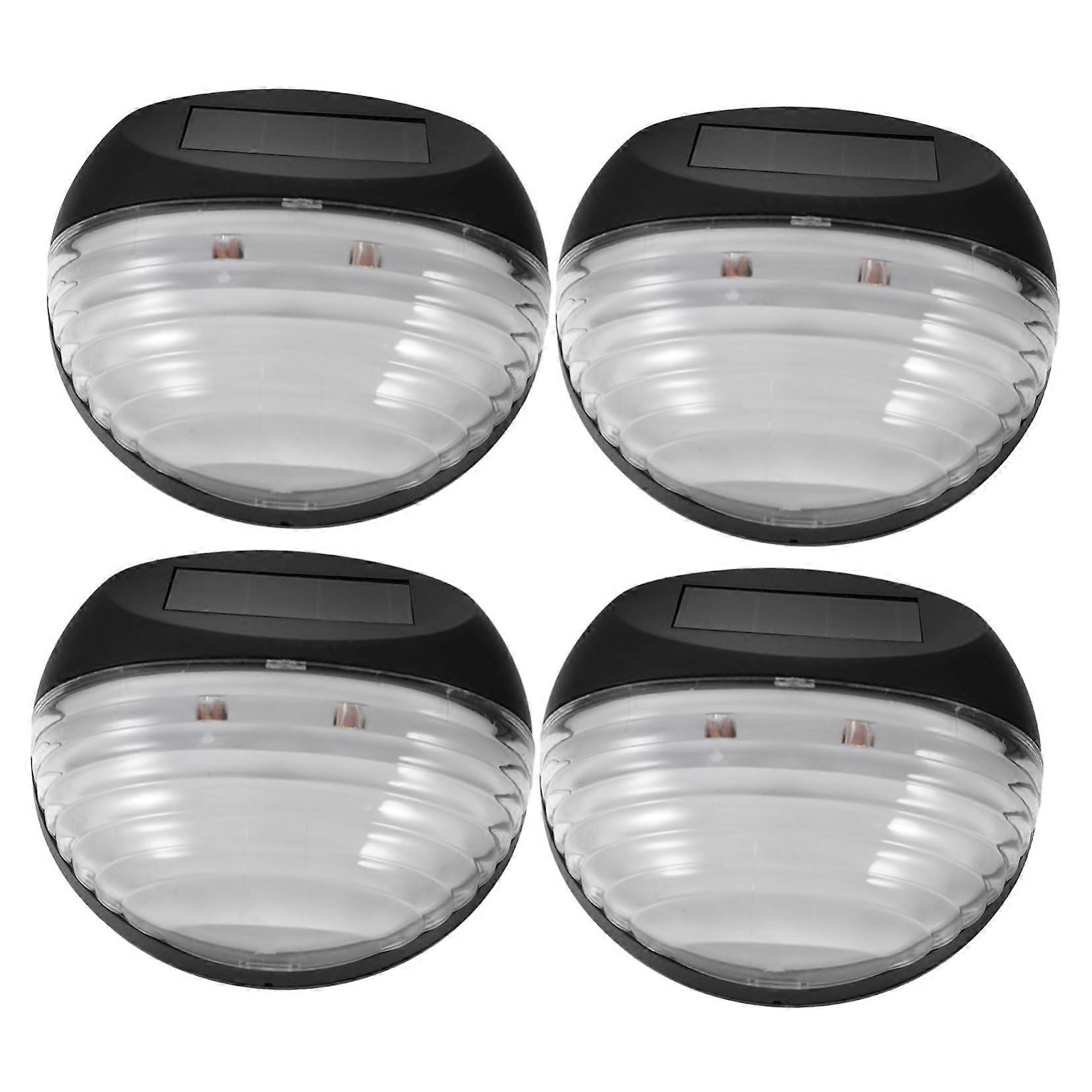4Pcs Solar Deck and Pathway Lights Waterproof LED with Automatic Night Activation for Garden Steps
