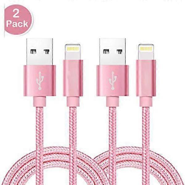 2 pcs top quality 3 m compatible with iphone rosa Pink