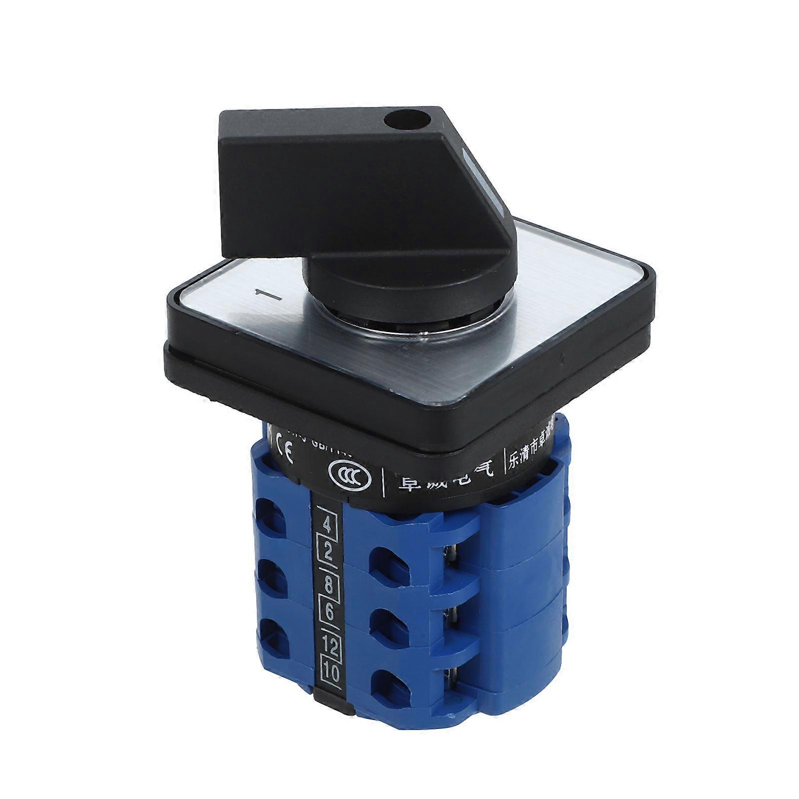 Changeover Switch Rotary Cam Selector Switch For Motor Control 3-position ABS 1Pcs Efficient Transmission