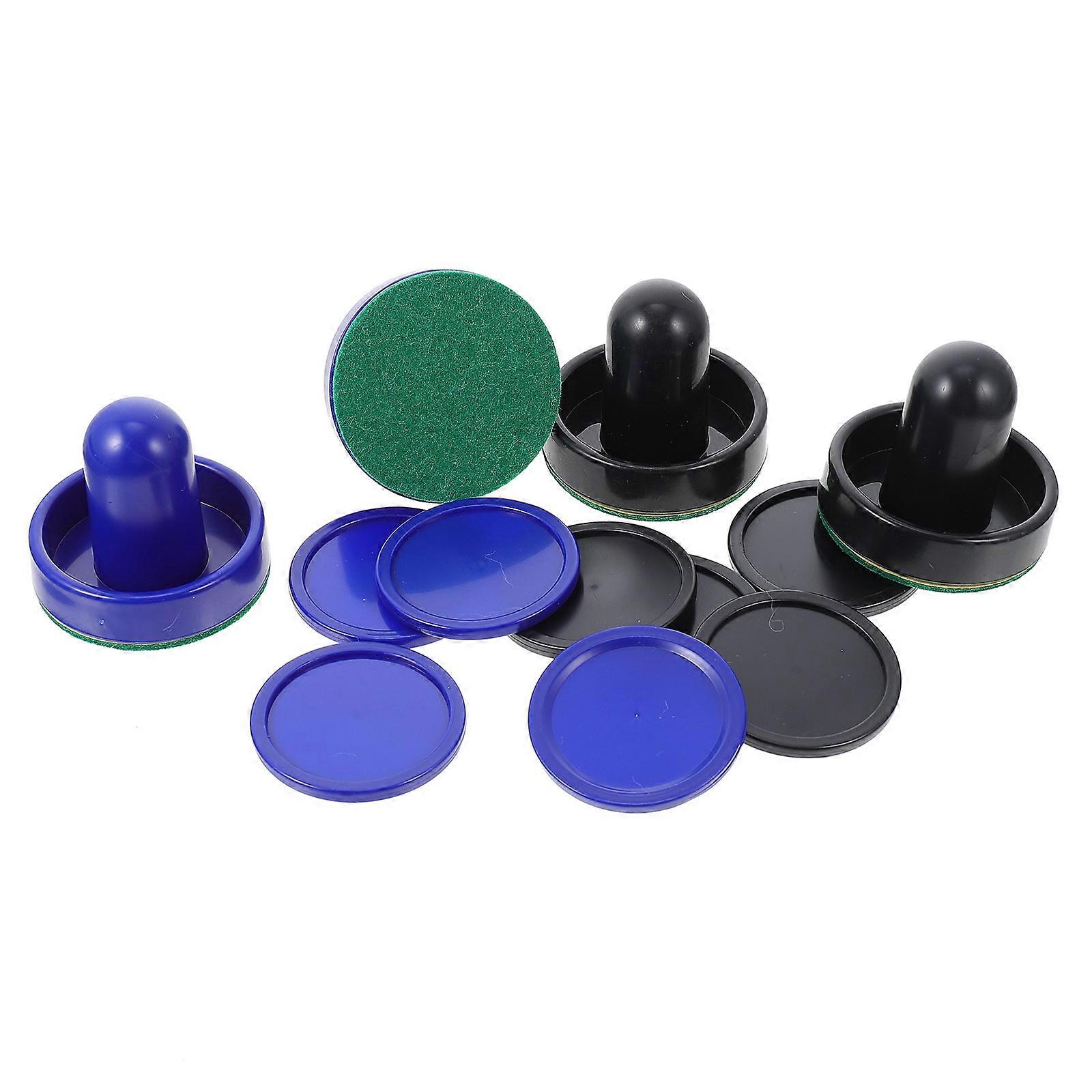 2 Sets Air Hockey Pushers Pucks Replacement for Game Tables Including Goalies Header Kit
