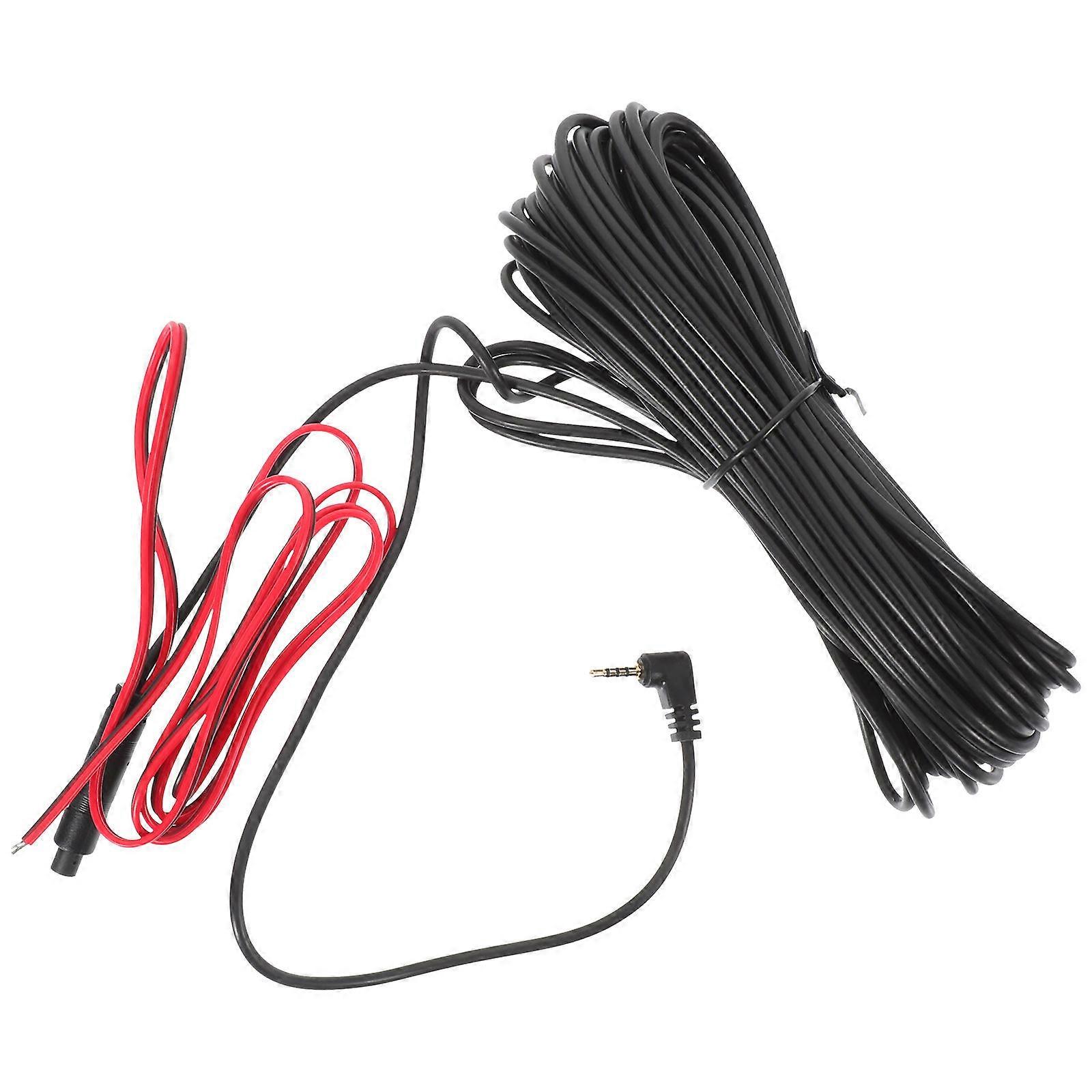 Backup Camera Extension Cable 15m Plastic 2.5mm for Car Recorder Black for 3D Printer Use