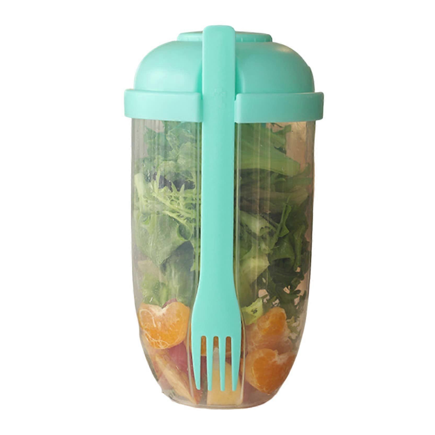 Salad Dressing Container with LeakProof Design, BPA  Shaker Cup for Lunch, Green