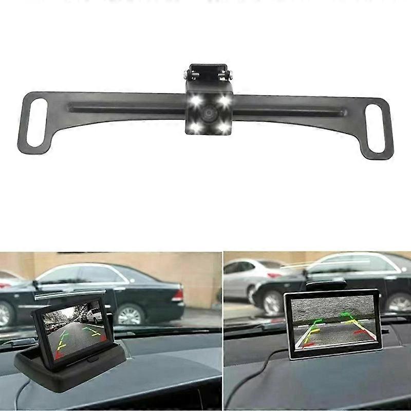 Universal Car License Plate Bracket Kit Rear View Backup Reverse Camera Holder Anti-Shake Auto Accessory
