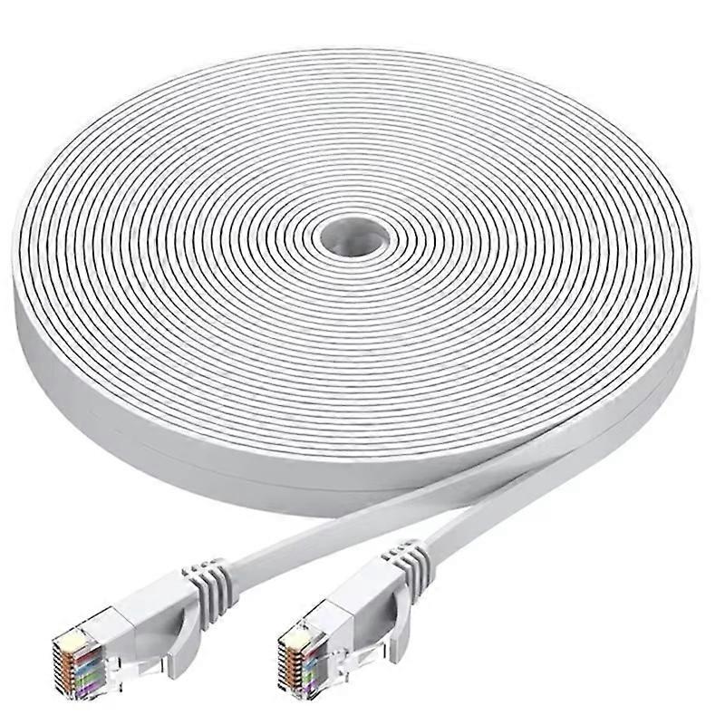 CAT 6 Ethernet Cable High Speed Flat CAT6 Gigabit Internet Network LAN Patch Cords, Bare Copper RJ45 1/2/3/5/10/15/20/30M