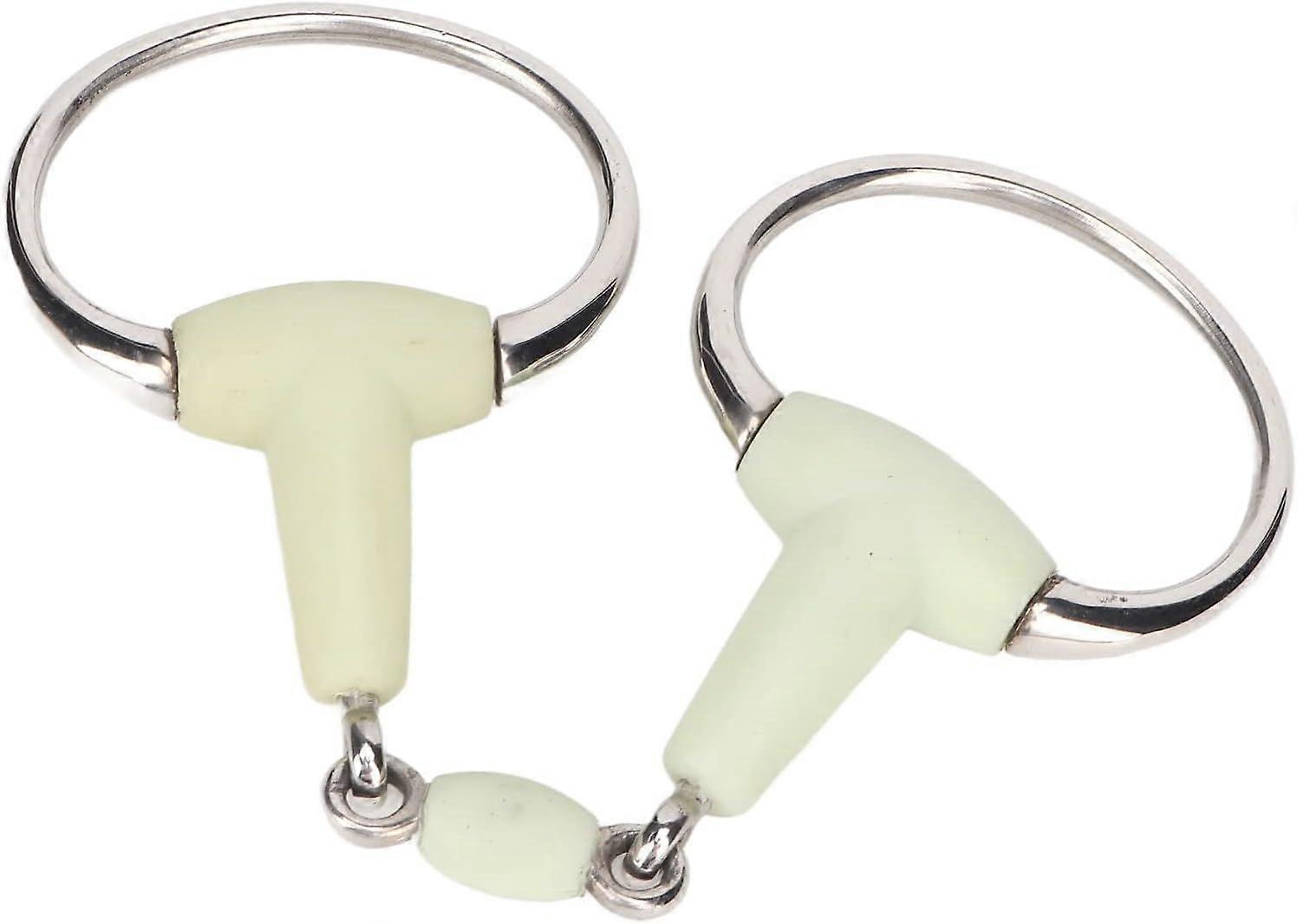 Horse Snaffle Bit, Rubber Wrapped Easy to Control Compact Horse Mouth Bit Apple