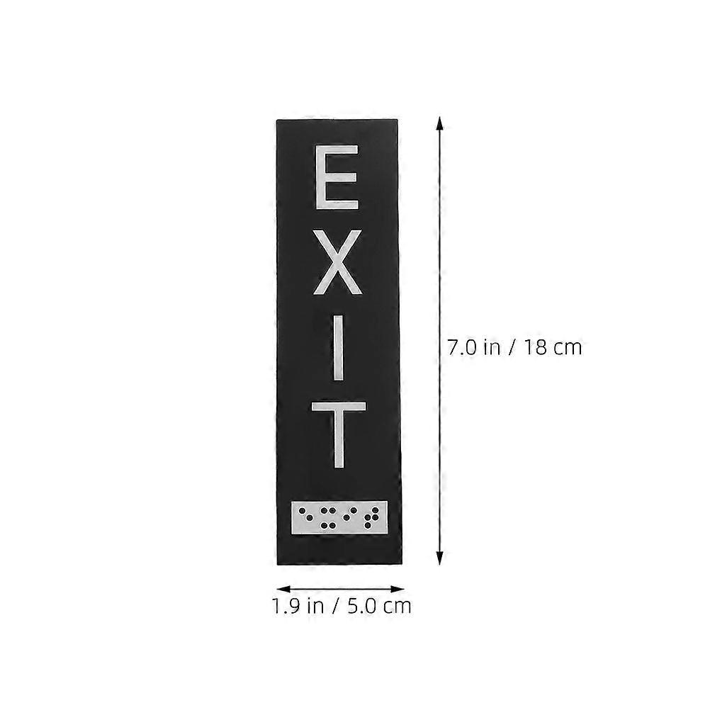 Safety Exit Sign Acrylic for Door with Vertical Mounting Strips